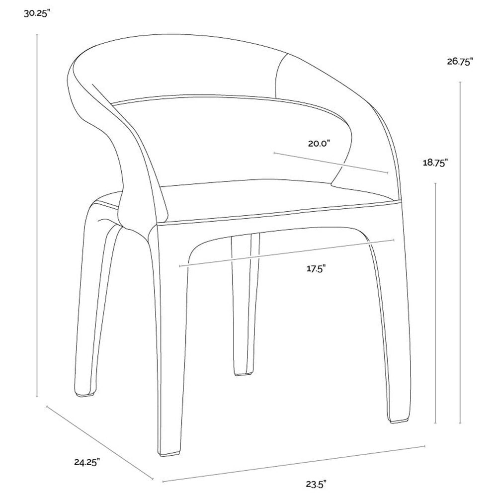 37B Atika Dining Arm Chair in Milliken Cognac, , large