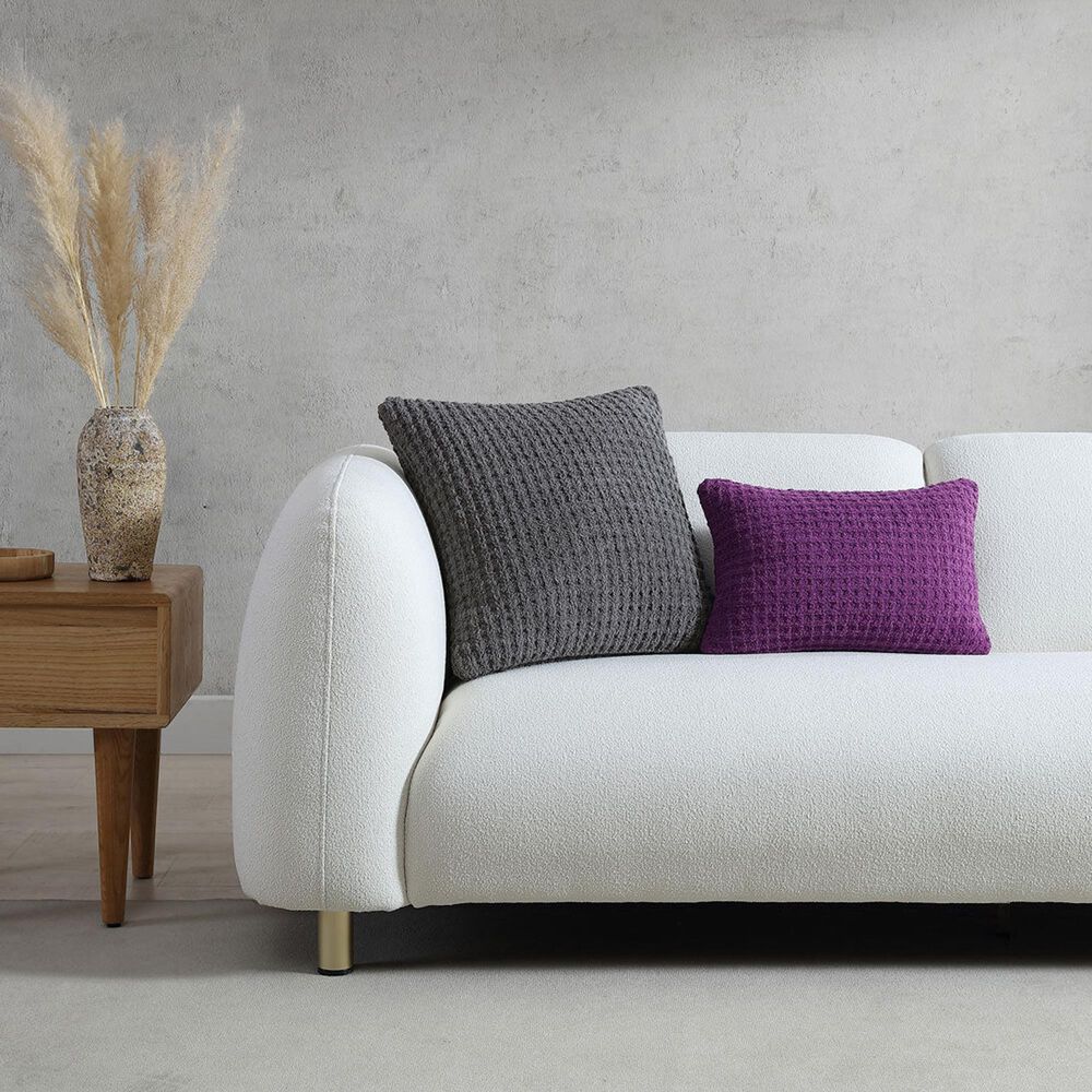 Sunday Citizen Snug Waffle 20&quot; Square Throw Pillow in Granite, , large