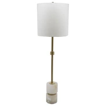 A&B Home Ipori Buffet Lamp in White and Brass, , large