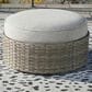 Ashley Calworth Patio Ottoman in Light Brown, , large