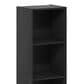 HOMLUX 4-Tier Shelf Bookcase with Door Storage Cabinet in Blackwood, , large