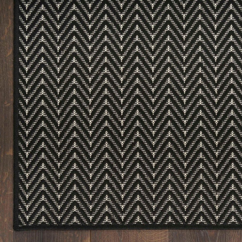 Nourison Horizon HOZ02 Black 10&#39; x 14&#39; Indoor/Outdoor Area Rug, , large
