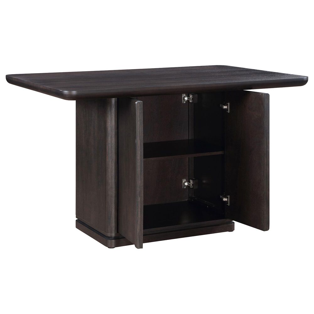 Steve Silver Oakley Counter Height Table in Charcoal Brown - Table Only, , large