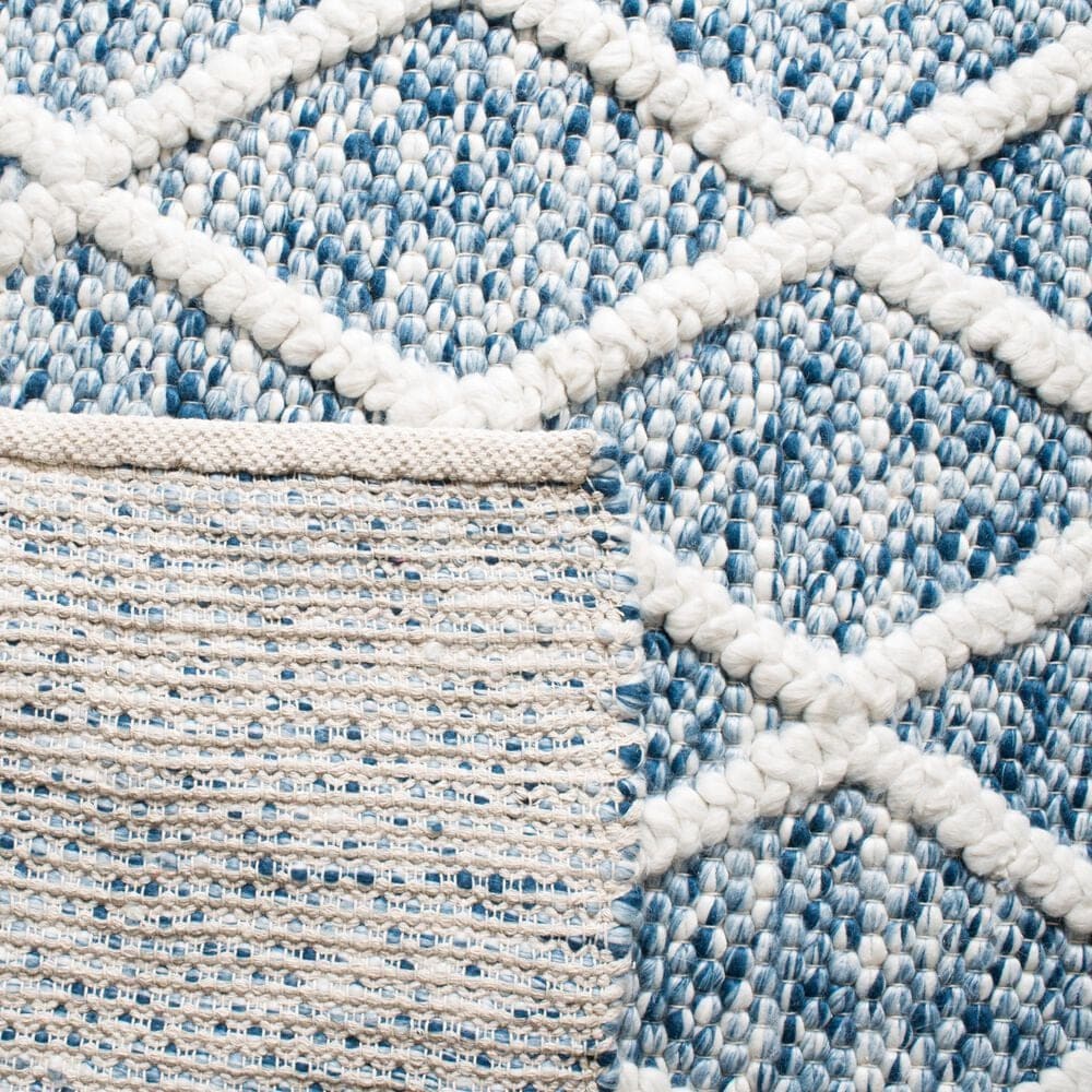 Safavieh Natura NAT711B 6&#39; Square Ivory and Blue Area Rug, , large
