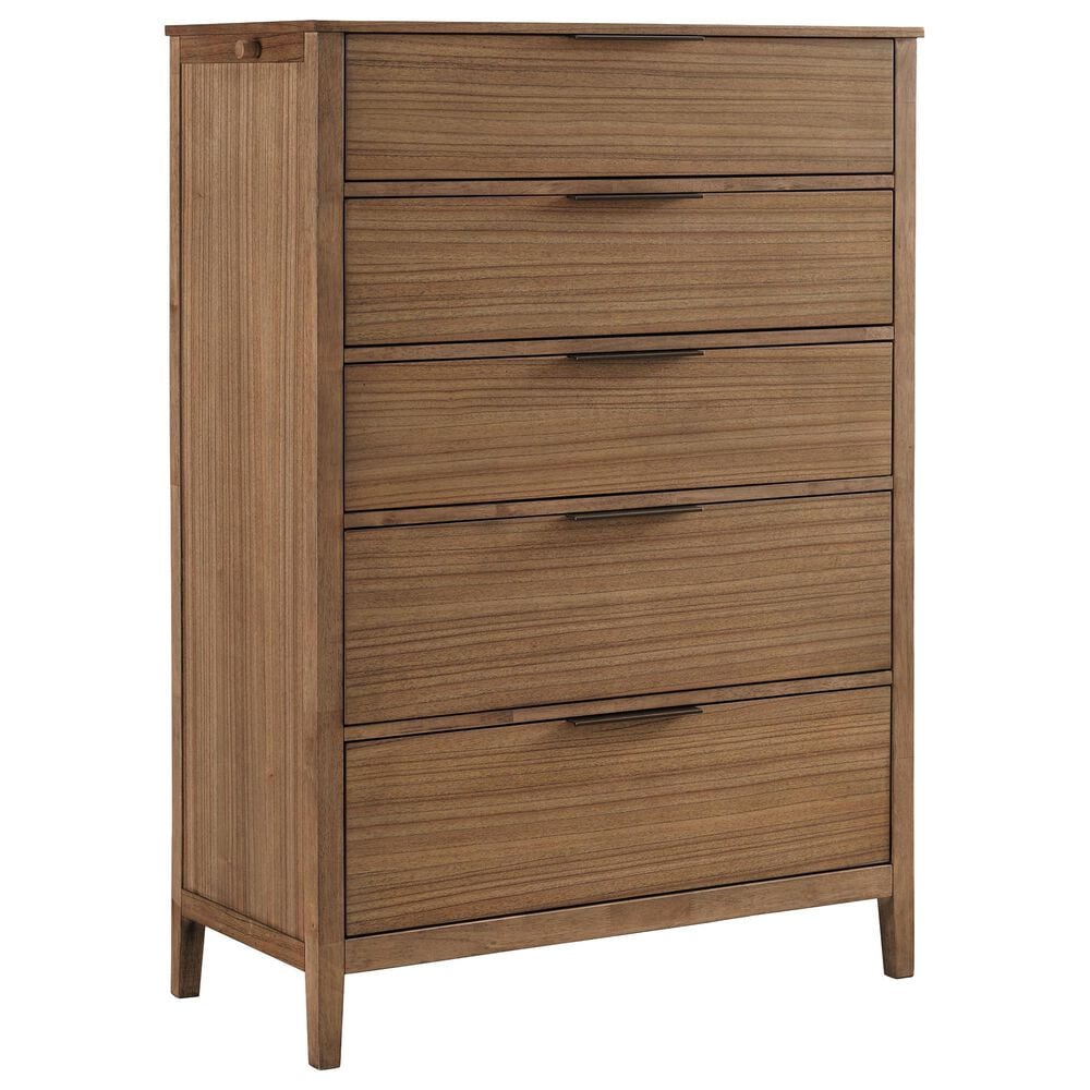 Riva Ridge Cyrus 5 Piece King Sleigh Bedroom Set in Almond Bisque, , large