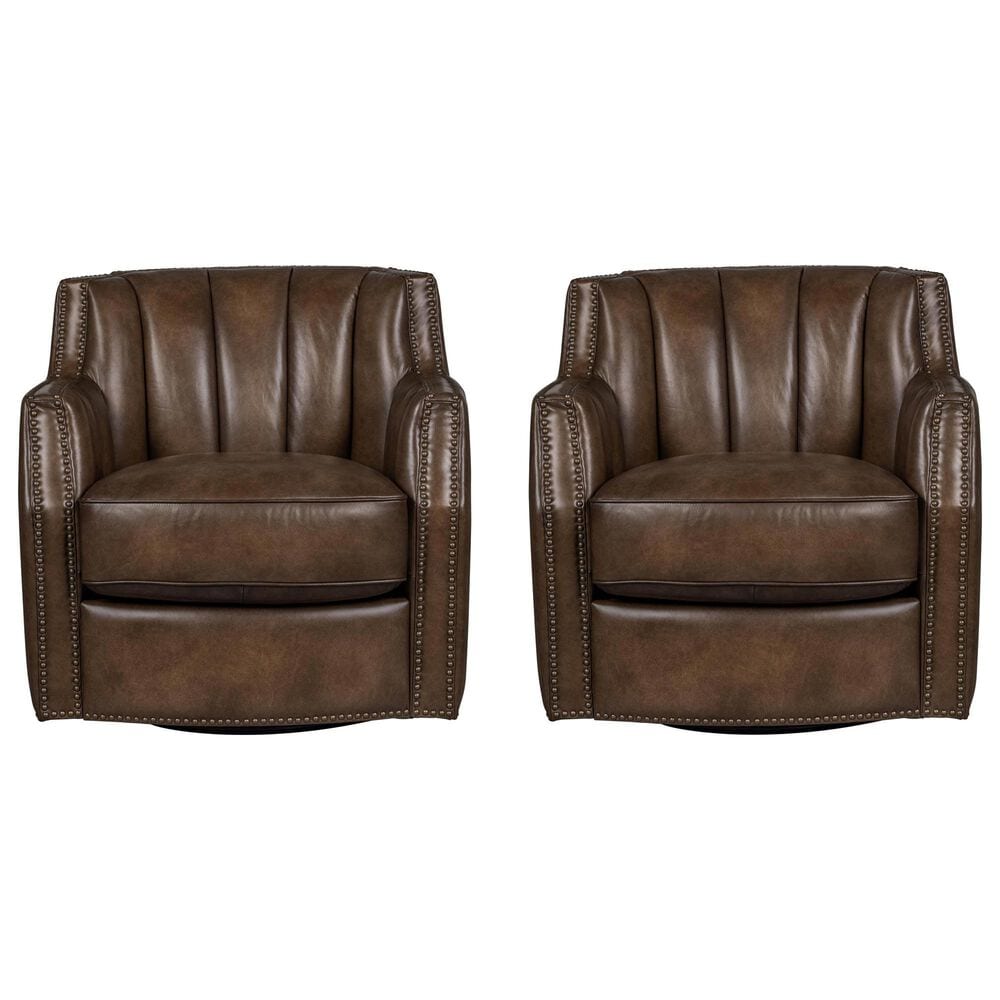 Hydeline Laredo Swivel Chair in Aged Maple (Set of 2), , large