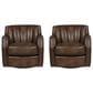 Hydeline Laredo Swivel Chair in Aged Maple (Set of 2), , large