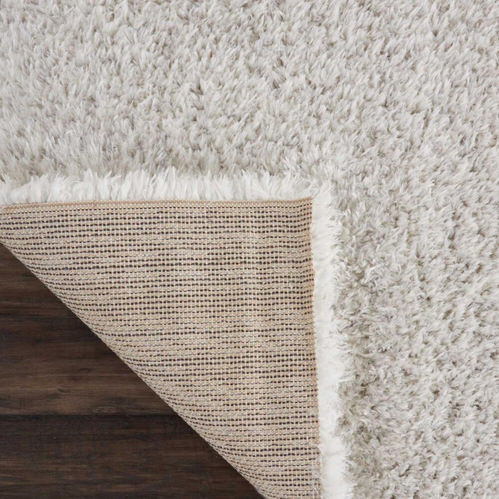 Nourison Luxe Shag LXS01 9&#39; x 12&#39; Light Grey Area Rug, , large