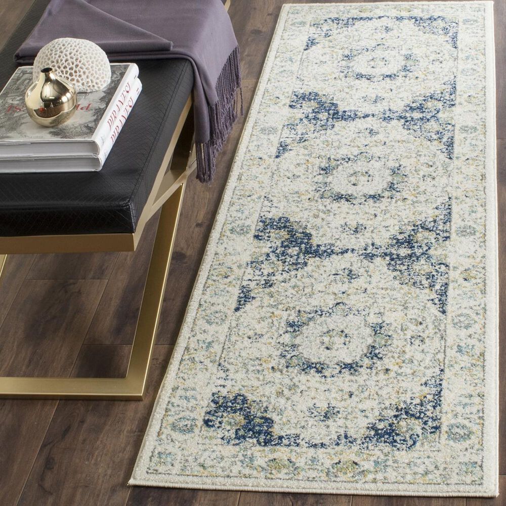 Safavieh Evoke EVK220C-25 2&#39;2&quot; x 5&#39; Ivory/Blue Runner, , large