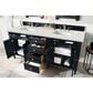 James Martin Vanities Brittany 72" Double Bathroom Vanity in Black Onyx with 3 cm Lime Delight Quartz Top and Rectangular Sinks, , large