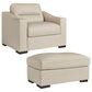 Ashley Treasure Trove Stationary Chair and a Half with Ottoman Set in Almond, , large