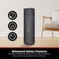 Pelonis 22" Ceramic Tower Dual Flex Heater with Thermostat in Black, , large