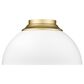 Golden Lighting Zoey Flush Mount in White and Gold, , large