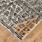 Feizy Arazad 5" x 8" Black and Tangerine Area Rug, , large