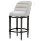 Armen Living Eunice Swivel Counter Height Stool with Ivory Upholstery in Antique Pewter, , large
