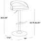 LumiSource Grotto Swivel Barstool with Light Green Fabric Upholstery in Black and Natural (Set of 2), , large