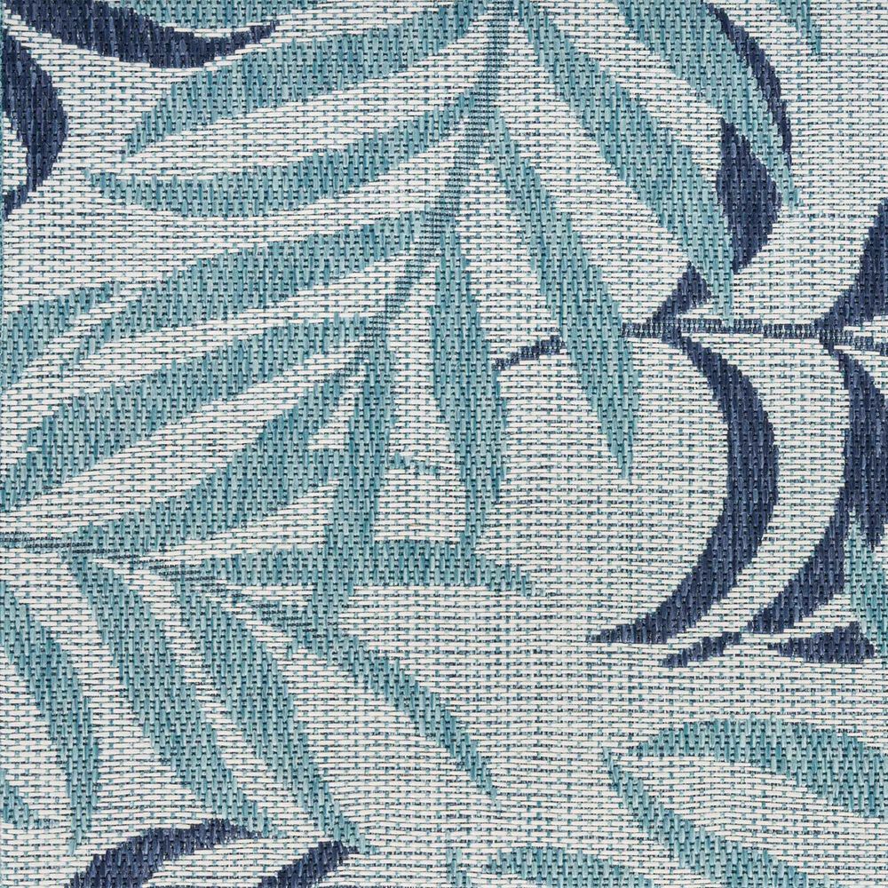 Nourison Garden Oasis Nature Blue 6&#39; x 9&#39; Indoor/Outdoor Area Rug, , large