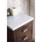 James Martin Vanities Addison 15" Cabinet in Mid Century Acacia with 3 cm Carrara White Marble Top, , large