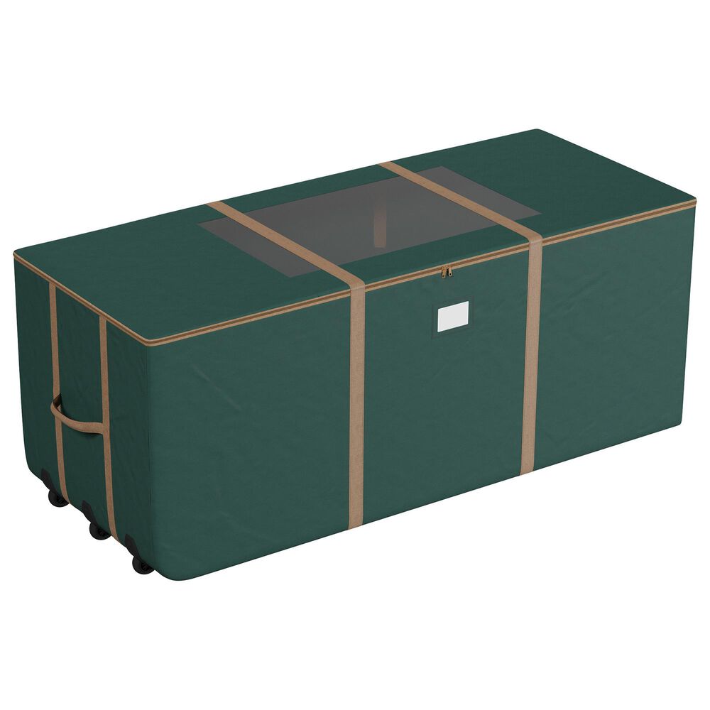 Timberlake 9" Rolling Christmas Tree Storage Bag with Wheels in Green and Gold, , large