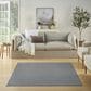 Nourison Courtyard Ivory and Blue 5" Square Indoor/Outdoor Area Rug, , large