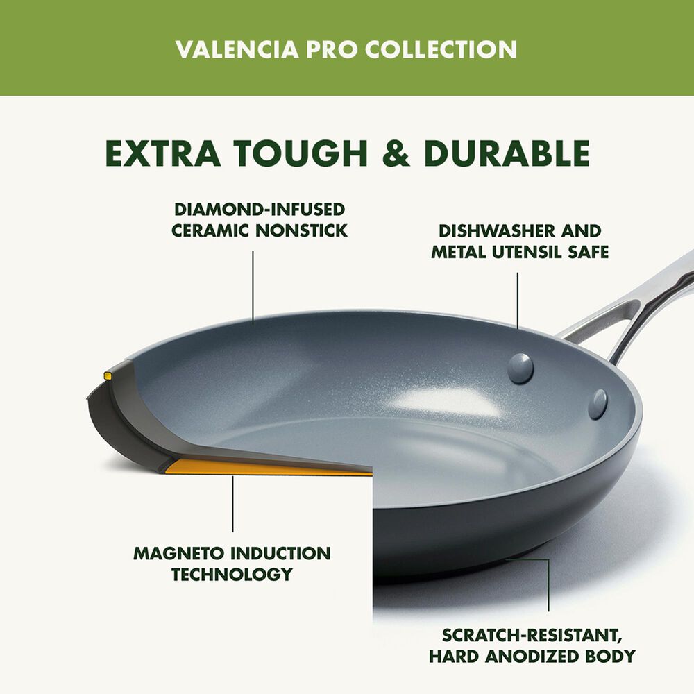 Green Pan Valencia Pro 2-Piece 10" and 12" Nonstick Frypan Set in Grey, , large