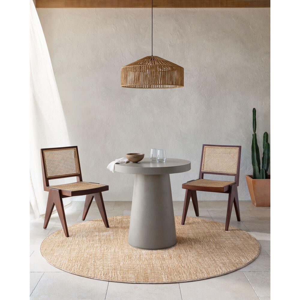 Surya Masterpiece MPC-2308 Medium Gray, Beige, Tan and Medium Brown 5&#39;3&quot; Round Area Rug, , large