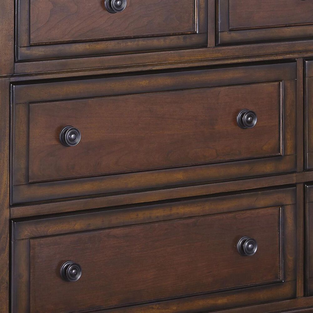 Millennium Porter 7 Drawer Dresser in Burnished Brown, , large