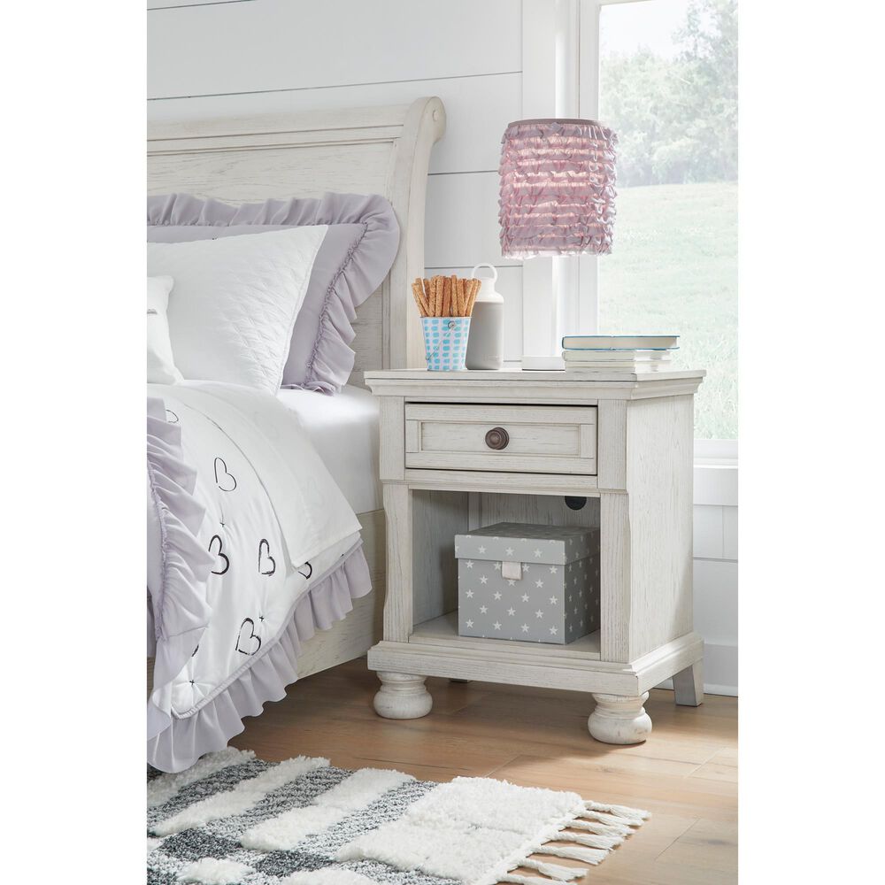 Ashley Robbinsdale 1 Drawer Nightstand in Antique White, , large
