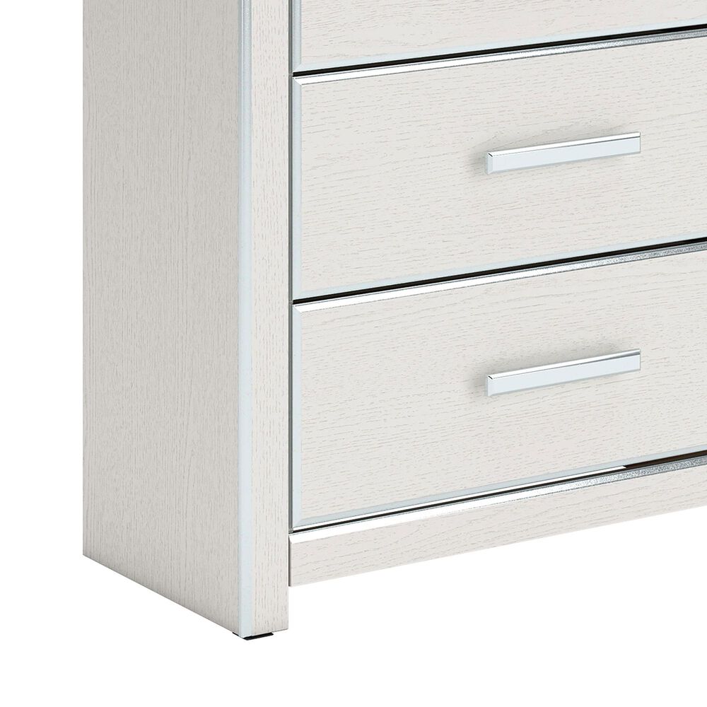 Ashley Zuraleus 5-Piece King Upholstered Platform Bedroom Set in Matte White, , large