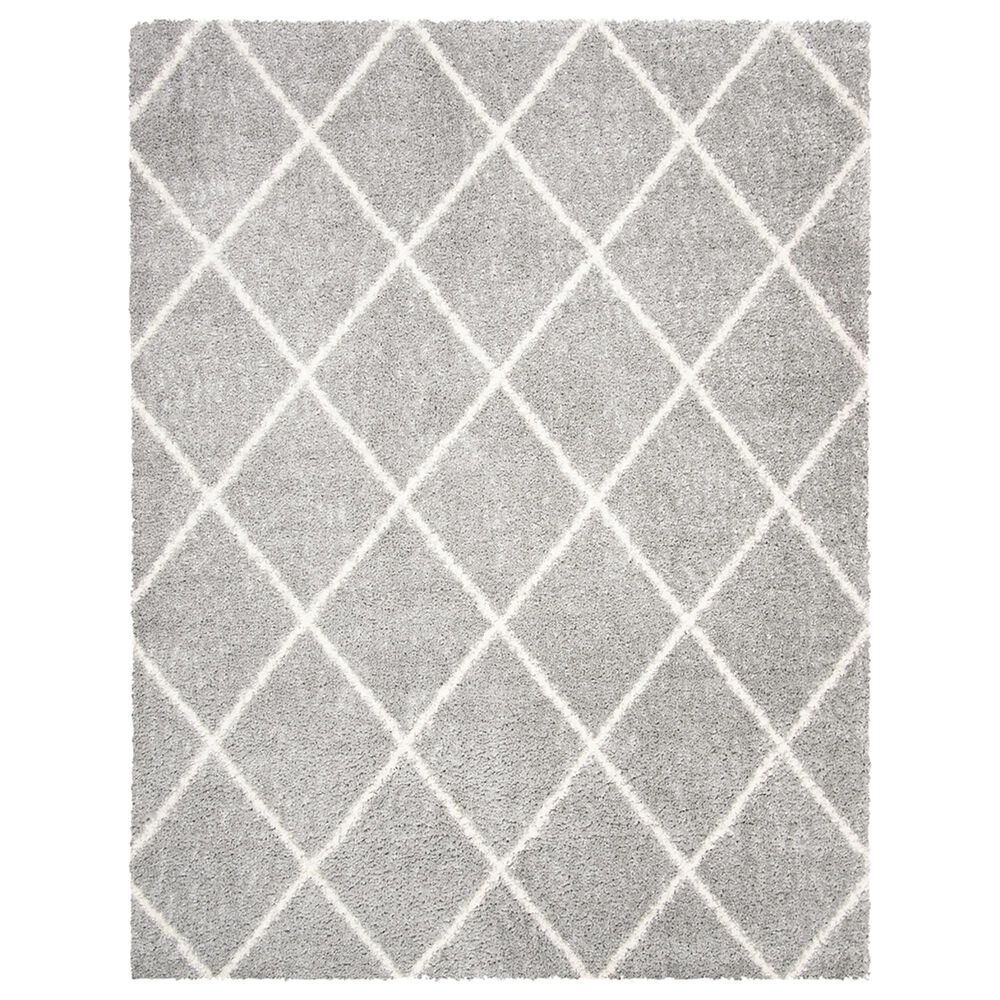 Safavieh Parma Shag PMA515G 8" x 10" Grey and Cream Area Rug, , large