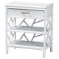 Baxton Studio Daina 1-Drawer Nightstand in White, , large
