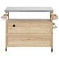 HOMLUX 50" Outdoor Kitchen Island in Natural and Stainless Steel, , large