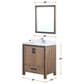 Lexora Home Ziva 30" Single Bathroom Vanity in Rustic Barnwood with 2 cm White Cultured Marble Top and Rectangular Sink, , large