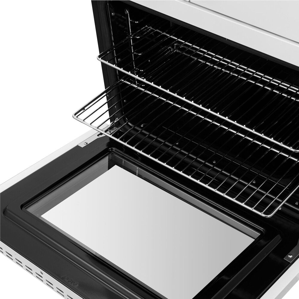 Forno Asti 30" Double Electric Wall Oven with Upper French Door in White, , large