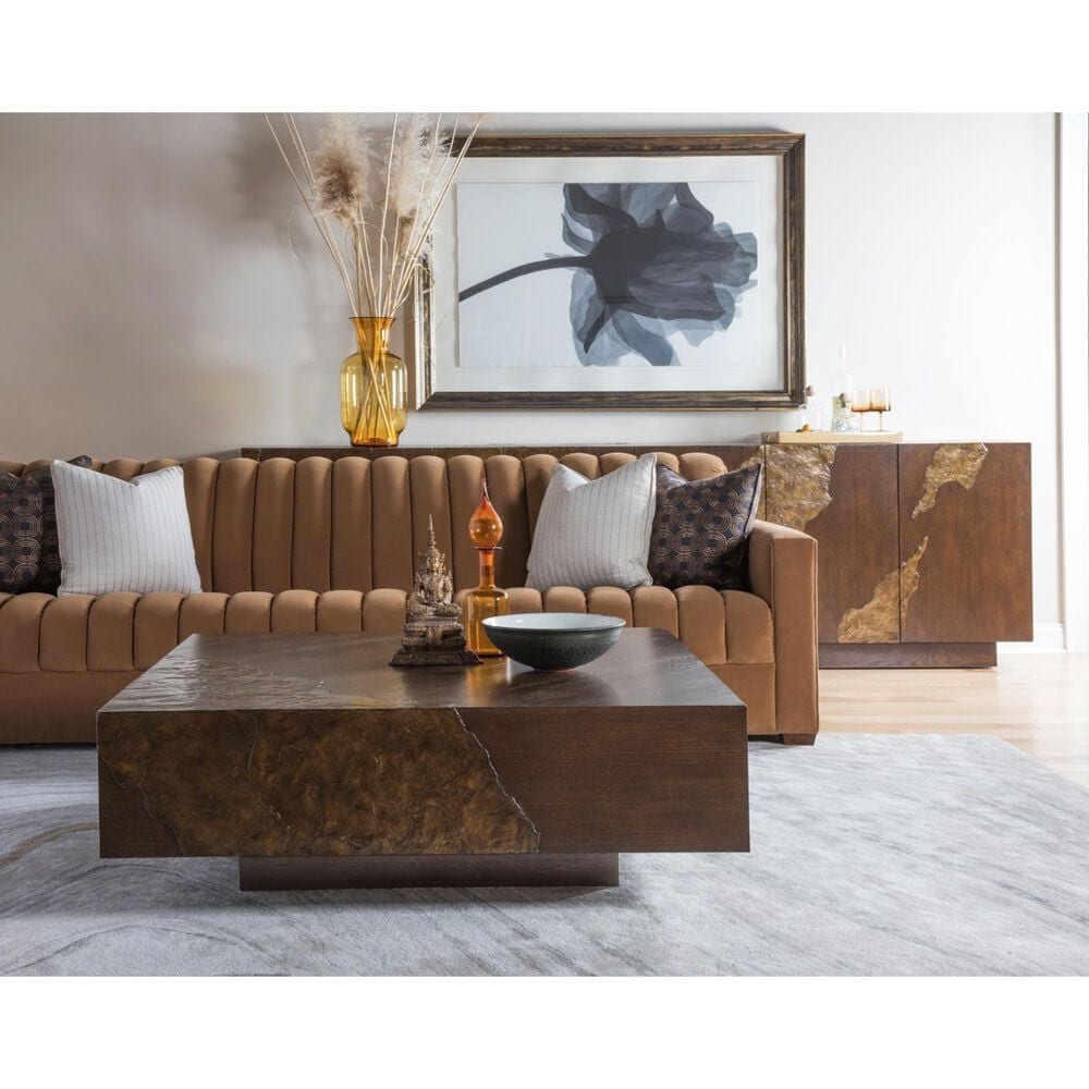 Artistica Metal Contango Cocktail Table in Rich Brown and Bronze, , large