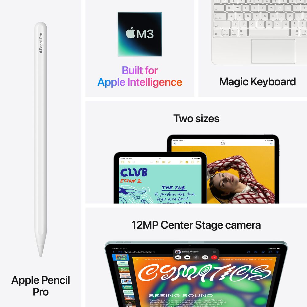 Apple 13-Inch iPad Air M3 Chip Wi-Fi 128GB in Space Gray &#40;Latest Model&#41;, , large