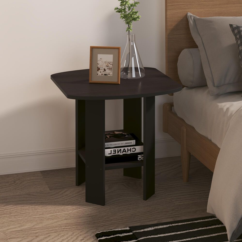 HOMLUX End Table in Dark Walnut (Set of 2), , large