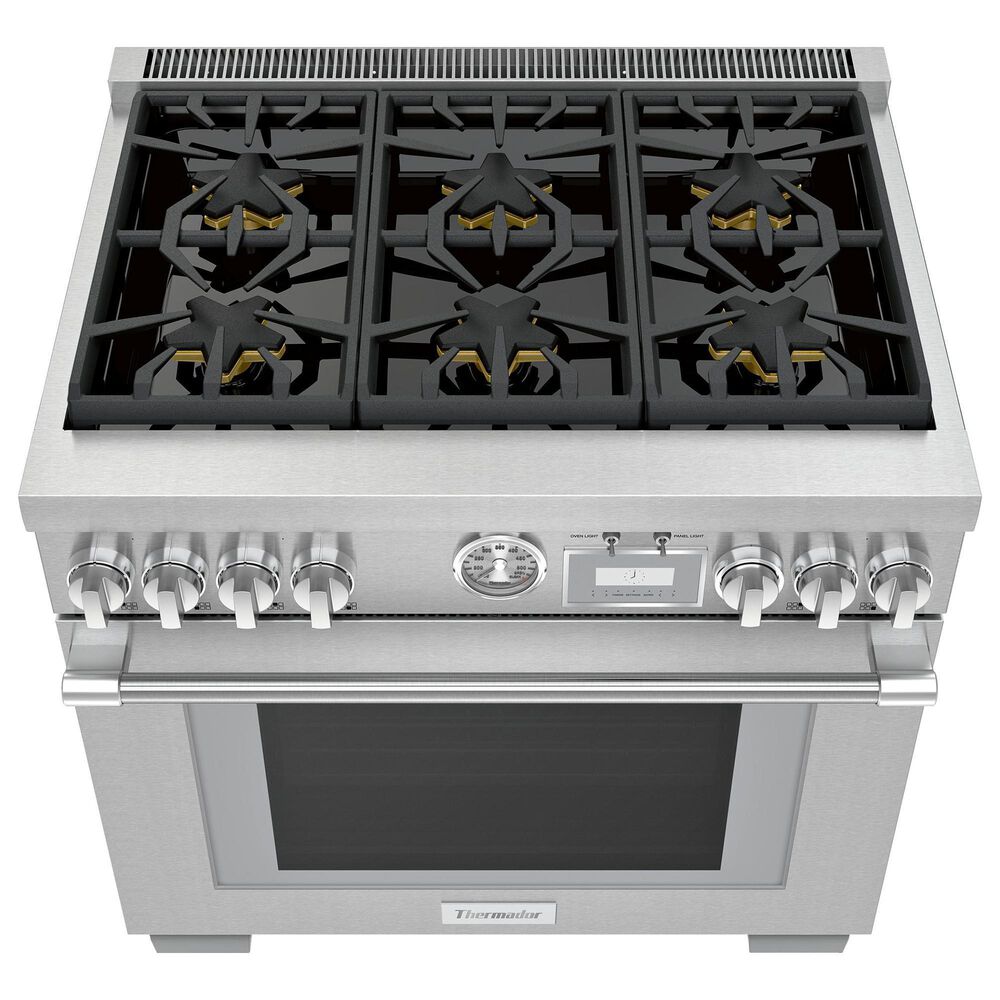 Thermador 36&quot; Pro Grand Gas Range with 6 Burners in Stainless Steel, , large