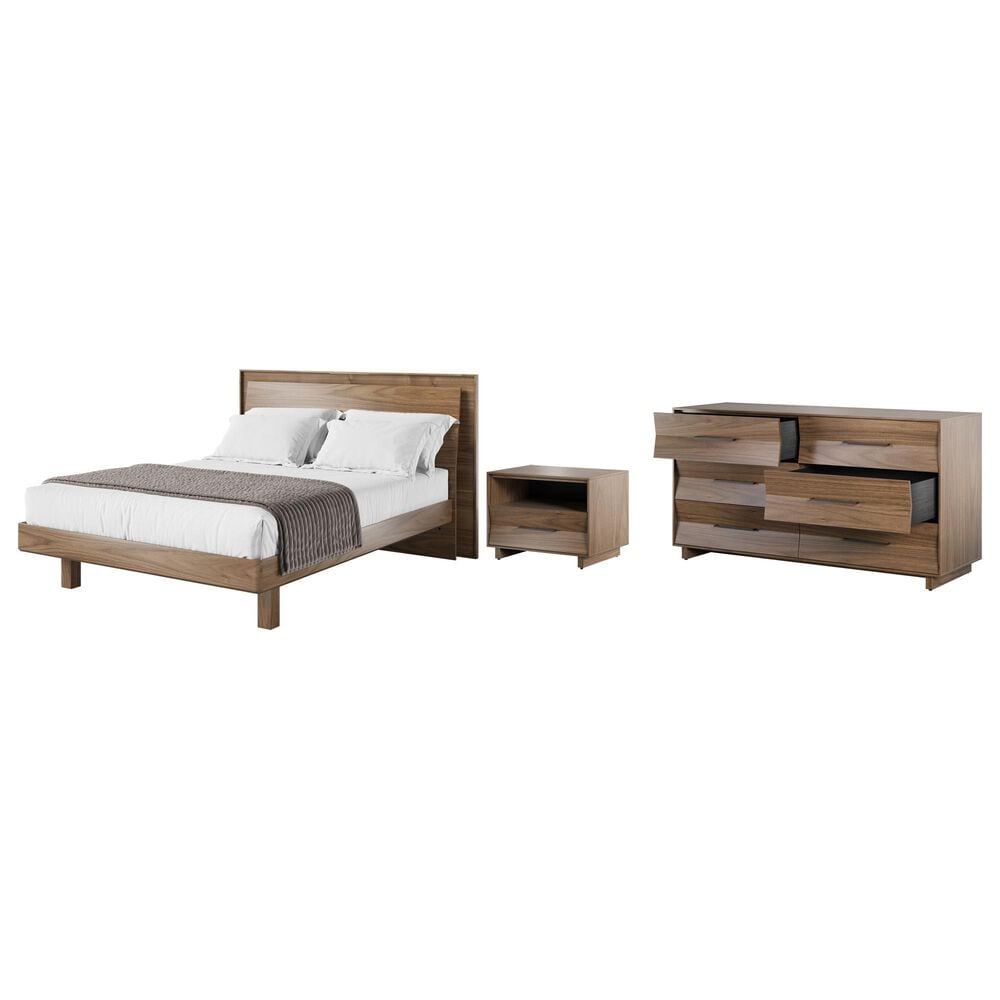 BDI Kava 3-Piece Queen Bedroom Set in Natural Walnut, , large