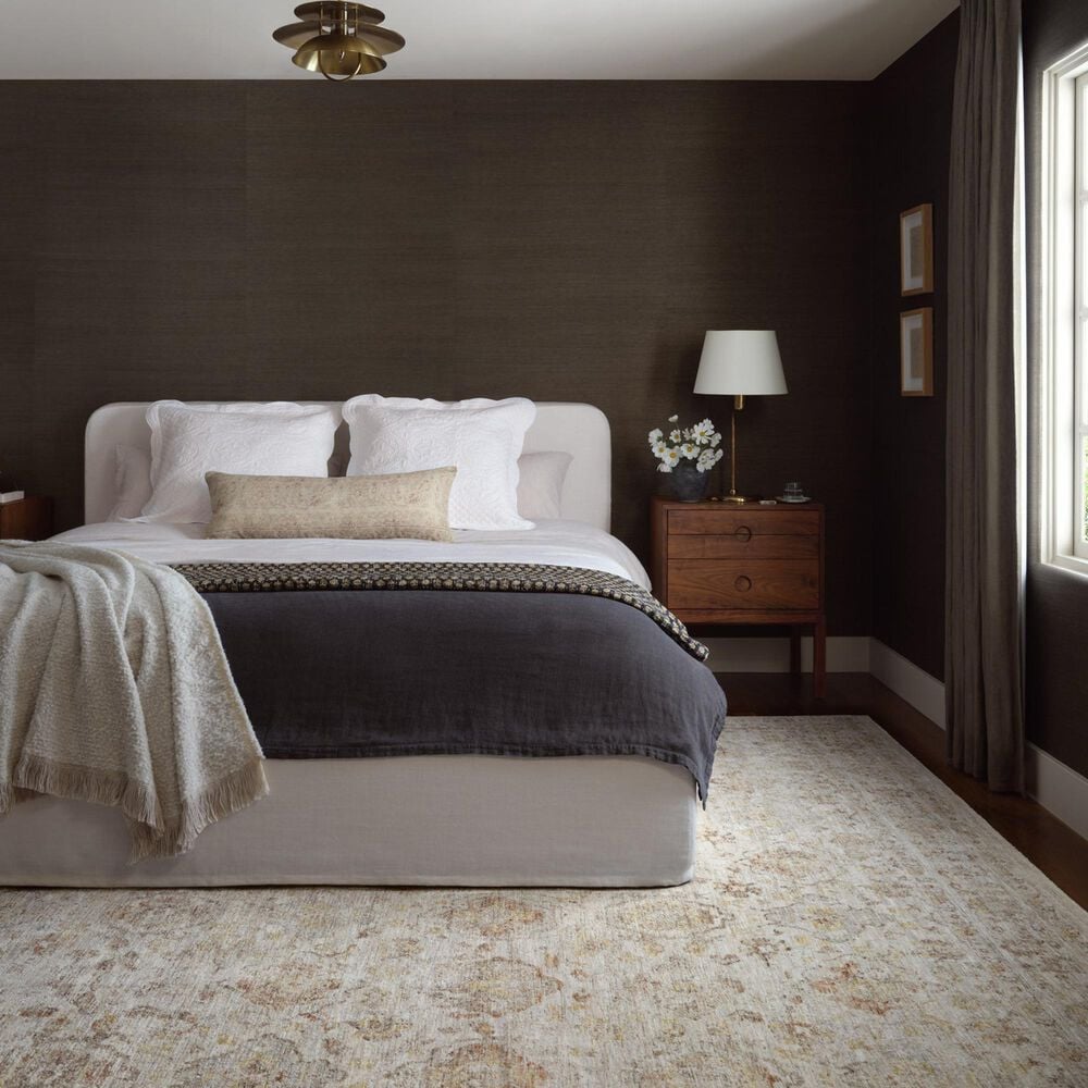 Amber Lewis x Loloi Honora 3&#39;9&quot; x 5&#39;9&quot; Beige and Spice Area Rug, , large