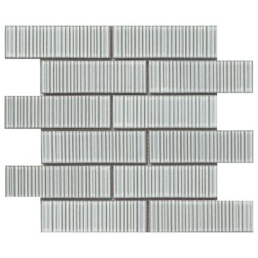 Emser Ornami Foil 2" x 6" on 11" x 12" Ceramic Mosaic Sheet, , large