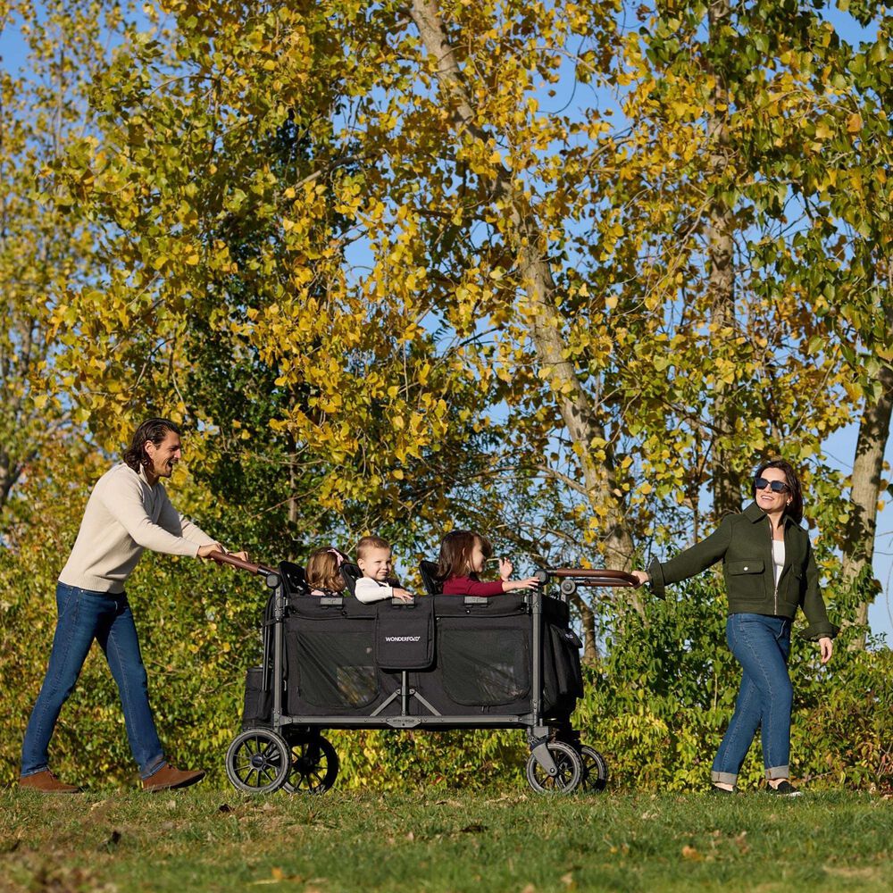 Wonderfold Luxe Pro 6-Seater Stroller Wagon in Jet Black, , large