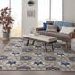 Nourison Aloha 7" x 10" Grey and Blue Indoor/Outdoor Area Rug, , large