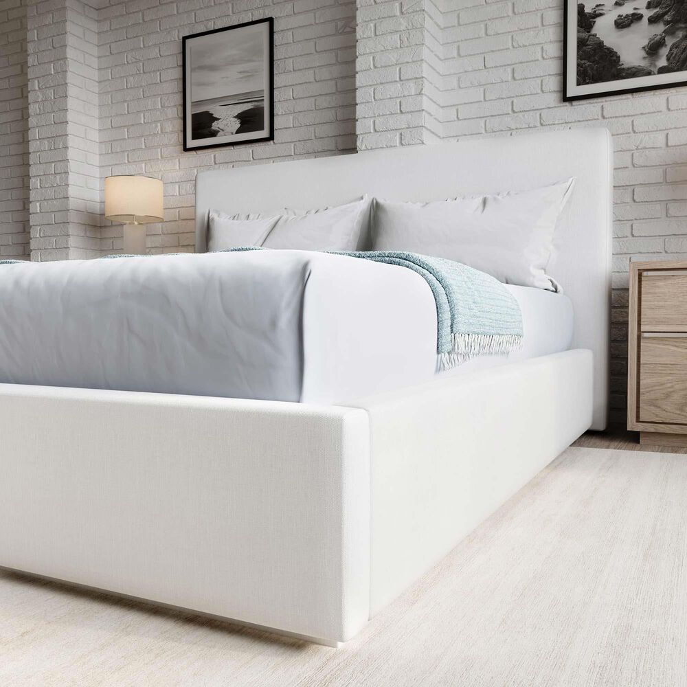 Urban Home One Pearl Queen Upholstered Panel Bed in Pearl, , large