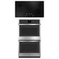 GE Appliances 2-Piece Kitchen Package with Stainless Steel 10 Cu. Ft. Double Electric Wall Oven and Black 36" Electric Cooktop, , large