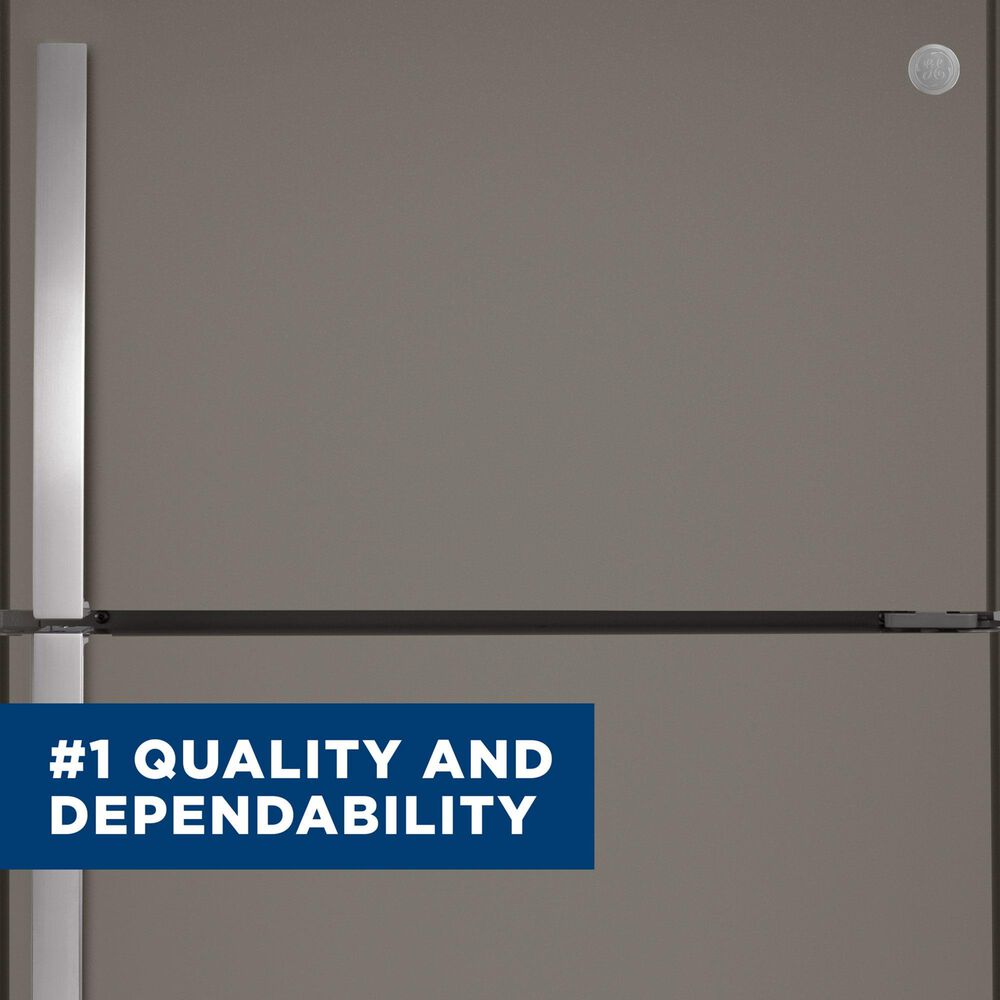 GE Appliances 21.9 Cu. Ft. Top-Freezer Refrigerator in Stainless Steel, , large