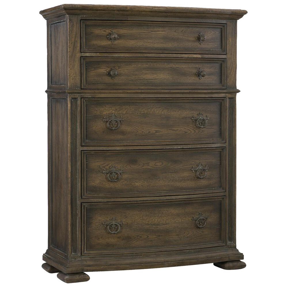 Nineteen37 Hill Country Gillespie 5 Drawer Chest in Saddle Brown, , large