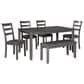 Ashley Bridson 6-Piece Rectangular Dining Set in Gray, , large