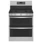 GE Profile 2-Piece Kitchen Package with 6.8 Cu. Ft. Free-Standing Gas Range and 1.7 Cu. Ft. Over-The-Range Microwave in Stainless Steel, , large