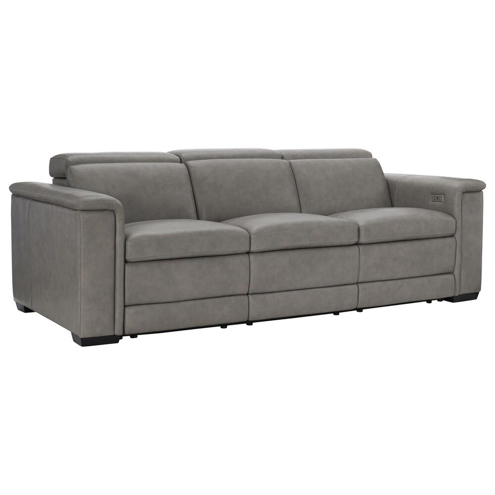 Bernhardt Lioni Power Motion Sofa in Light Grey, , large
